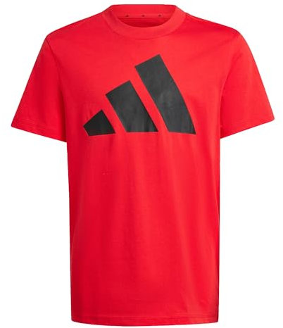 adidas Unisex Kinder Essentials BIG Logo T-Shirt, Pure Ruby/Black, 11-12 Years