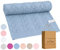 Mikos* 100% Bio-Baumwoll Leichte Babydecke - Ajourmuster - Perfekt für Sommer & Frühling - Strickdecke für Babys, Kinder und Neugeborene Hypoallergen 80x100cm (28) (Blau)