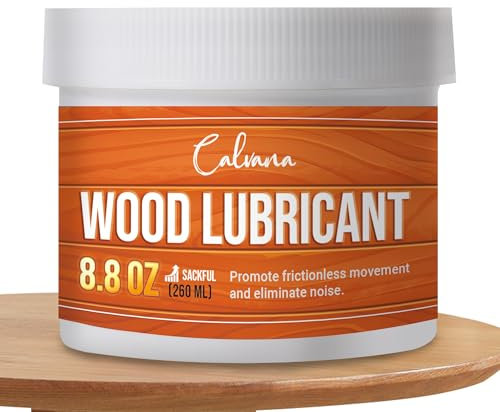 Calvana 8.8oz Wood Wax for Home Projects,Door Hinge Lubricant,for Wood Drawer Slides,Sliding Glass Door,Window Track, Clear,Unscented, Non-Spray Formula