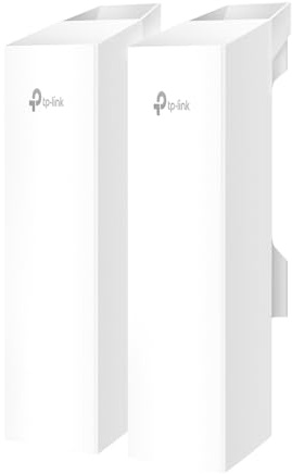 TP-Link Omada EAP215-Bridge KIT WLAN Bridge 5GHz 867Mbit/s, Outdoor CPE bis 5km Reichweite, 3× Gigabit Ports, IP65 wetterfest, PoE, Punkt-zu-Punkt WLAN für Überwachung & Netzwerk Erweiterung