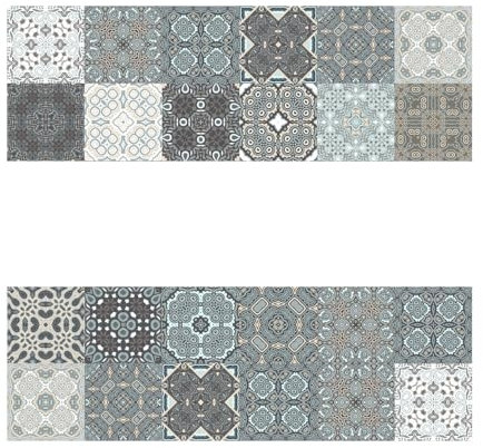 Fliesenaufkleber Retro Blau Stickerfliesen,Mit Tollen Motiven Und Ornamenten Für Wände Und Fliesen,Wand Fliesenfolie Diy Für Küche Badezimmer Home Decor15X15Cm