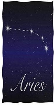 40X70cm Saunahandtuch Sternzeichen Konstellation Astrologie Horoskop Blaue Galaxie Sterne Weltraum Saunatuch Weiches Handtücher Schnell Trocknend Badehandtuch Für Männer Damen Fitness