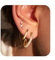 GEMAURA 3 Paar Ohrringe Gold Hypoallergen 14K Vergoldet Ohrstecker Gold Creolen Gold Klein Piercings Ohr Gold Stapelbar Gold Ohrringe Damen Set für mehrere ohrlöcher