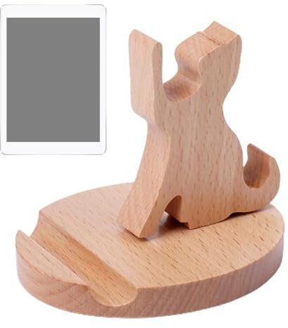 jopiuieo Wooden Cell Phone Stand - Animal Tablet Holder | Desktop Phone Holder, Cellphone Holder, Tablet Stand, Mobile Phone Holder, Creative Tabletop Ornament