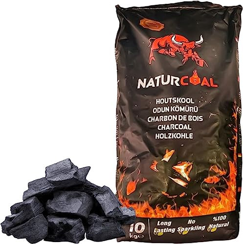 Naturcoal Premium Quebracho Holzkohle 10kg - Natürliche Grillkohle für BBQ, Räuchern, und Grillen. Langanhaltende Glut, geringe Rauchentwicklung, Restaurantqualität (2)