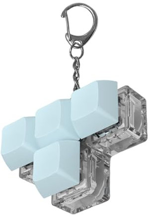 Tastatur-Fidget-Schlüsselanhänger Keyboard-Fidget-Clicker Schlüsselanhänger Leuchtendes 4 Schlüssel-Schafttester Spielzeug, Fingerspielzeug, lustiger sensorischer Schlüsselanhänger, Schafttester, ent