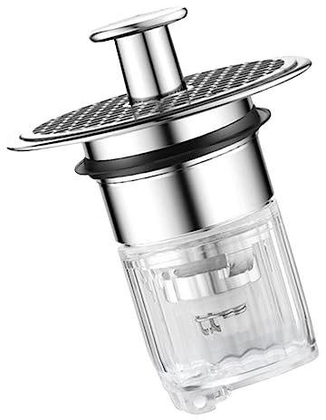 MAGICLULU Tapón De Drenaje Lavabo Tapón Lavabo Baño Abs Acero Inoxidable Antioxidante Elegante