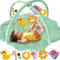 QUOKKA Baby Spielmatte - 100x88 cm Spielbogen Kohlförmig - Spieldecke mit 6 Großen Sensorischen Spielzeugen - Maschinenwaschbar - Baby Matte Faltbar - Kinderzimmer Spielteppich Play Mat