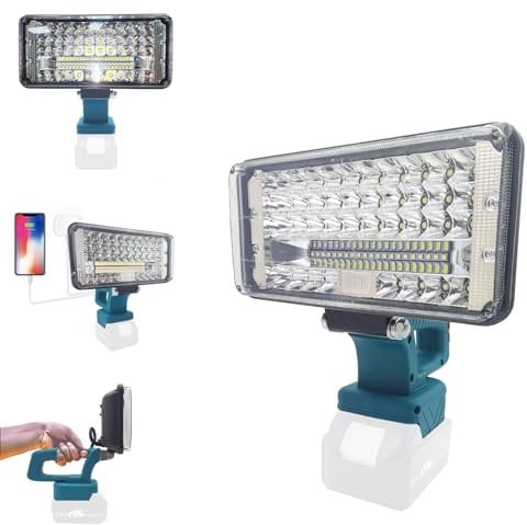 Akku Lampe für Bosch 18V Akku GBA/GBA ProCORE Kabellose Led Arbeitsleuchte,90W Baustrahler Light Tragbares LED-Licht Arbeitsleuchte Flutlichter Zubehör für Baustellen,Autoreparaturen,Camping