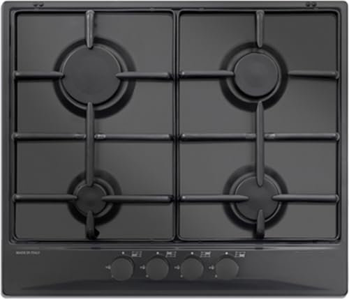 GT64NC - Piano cottura a gas, n° 4 fuochi, 60x50 cm, nero