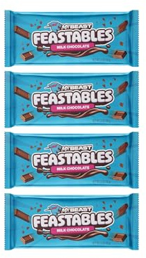 Mr Beast Feastable Chocolate Bundle - x4 60g Mr Beast Feastable Milk Chocolate Bars