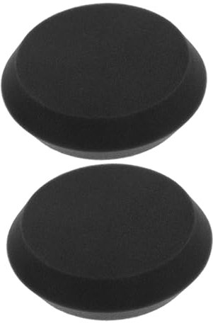 OSALADI 2 Pack Round Black Sponge Buffing Pads Polishing Buffing Waxing Pads for Car Boat Furniture Angled Edge for Easy Application