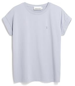 ARMEDANGELS Damen T-Shirt aus Bio-Baumwolle IDAARA T-Shirt Loose Fit Misty Morning