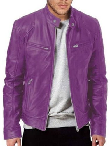 Giubbotto di Pelle Uomo Invernale Chiodo Ecopelle Uomo Giacca Cowboy Uomo Giacca Saldatore Uomo Giacca Uomo Moto Giacca Invernale Scooter Uomo Giacca Uomo Impermeabile con Cappuccio Montone Uomo Pelle