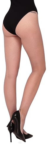 Annes Styling ANES Mode - Medias de red para mujer con diseño de diamantes - Comodidad extensible - Ideal para trajes diarios, fiestas, cosplay o look audaz - Detalle elegante y moderno, Shakira Perla