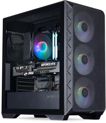 HORIZON Gaming PC Tower | AMD Ryzen 7 5700X3D | NVIDIA RTX 5070 Ti 16GB | 32GB 3200Mhz DDR4 RAM | 2TB NVMe SSD | 850W PSU | CPU Tower Cooler | ARGB Black Gaming PC Case | VR Ready | WiFi | Windows 11