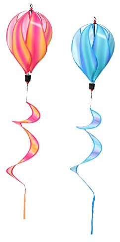 ERINGOGO 2stücke Hängende Ballons Verzierungen Leichte Partydekorationen Regenbogen-heißluftballons Einfache Handhabung Sicher Und Gesund