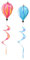 ERINGOGO 2stücke Regenbogen Heißluftballons Hängedekorationen Für Partys Leichte Und Tragbare Außendekorationen Für Garten Und Feierlichkeiten