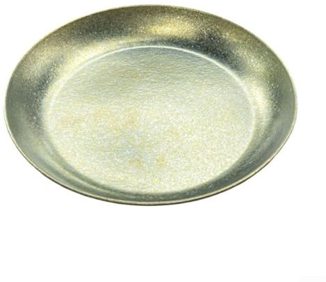 Assiette plate en Ti pour l'extérieur, vaisselle ronde légère pour le camping et la maison (jaune)