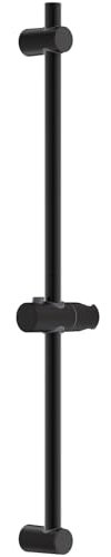 Auralum Asta Doccia 70cm, Saliscendi Doccia in Acciaio Inox con Supporto Soffione Regolabile, Adattarsi ai Fori Esistenti, Nero