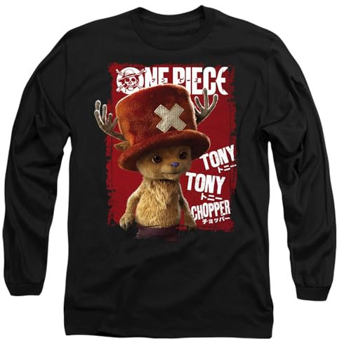 One Piece Season Two Chopper Select Screen Unisex Long Sleeve T Shirt, Black, Large