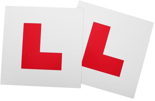 BESTYASH 2Pcs Magnetic Plates for Drivers Easy Fit Learner Plates for Cars Motorcycles Complete Magnetic Backing Weather Resistant Car Supplies