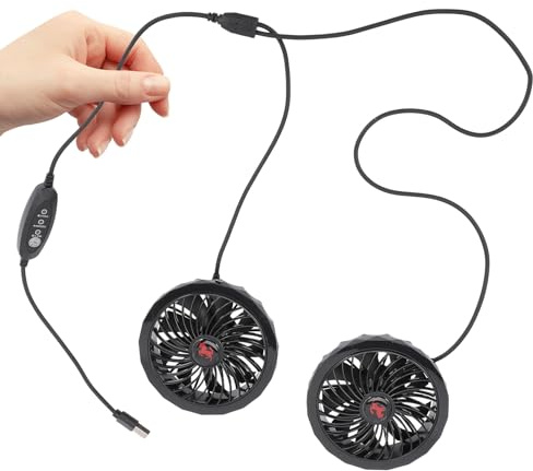 TOGEVAL Raffreddamento per Gilet da Lavoro USB Regolabile Velocità Motore Silenzioso Spazzole Ventilatore Ricambio per Giubbotti con Aria Condizionata Ventole Termosifoni per Uso e Indoor