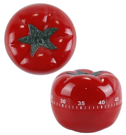 Durlo Temporizador mecánico de cocina, temporizador de tomate, temporizador de 60 minutos para aprender, jugar y cocinar, digital para cocinar y hornear en la cocina.