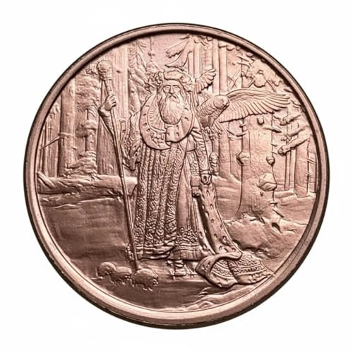 1 oz (AVDP-Unze) 99.9% reines Kupfer - Kupfer Rundbarren aus der Celtic Lore Serie in original Lindner Kapsel (Merlin)