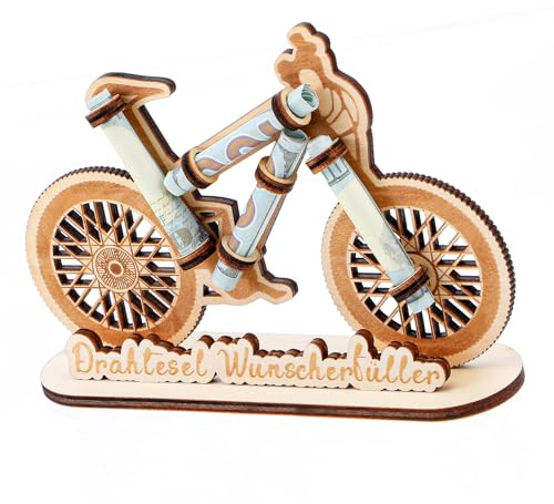 XLIUAX Fahrrad Geldgeschenk, Holz Fahrrad Deko Geldgeschenke Wunscherfüller, Geschenk Fahrrads Adventskalender Geburtstag Geld Geschenke für Radfahrer Freunde Friends Familie
