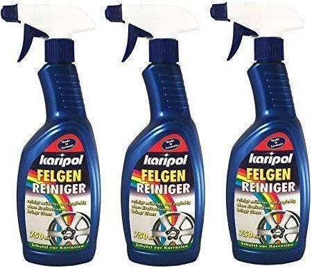 6 x 750ml karipol Felgenreiniger, Reiniger für Alufelgen Stahlfelgen u. Radkappen