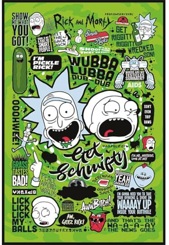 Cartoon Network Rick und Morty 'Quotes' Maxi Poster,61 x 91.5 cm