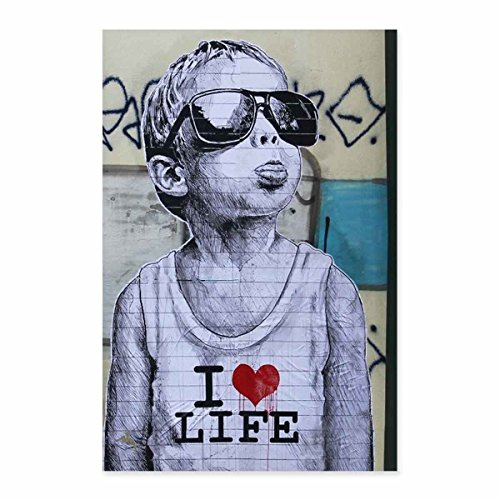 Banksy I Love Life Streetart Zimmerposter – Poster in div. Größen 30x40cm