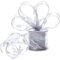 6,3 cm in der Breite Organza Band Schneeflocke Verdrahtet Schier Funkeln Band mit Spule für Weihnachten Dekoration, Geschenk Verpackung, Party Dekoration (Silber, 20 m)