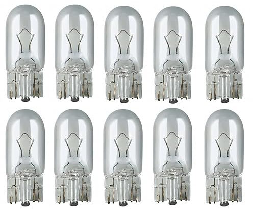 Hallenwerk 24 Volt - 10 Stück - W 5W - T10 - W2,1x9,5d - 5Watt - Nfz LKW Beleuchtung - Glühlampe, Glassockellampe, Glühbirne, Soffitte, Lampen. mit E-Prüfzeichen [STVZO zugelassen]