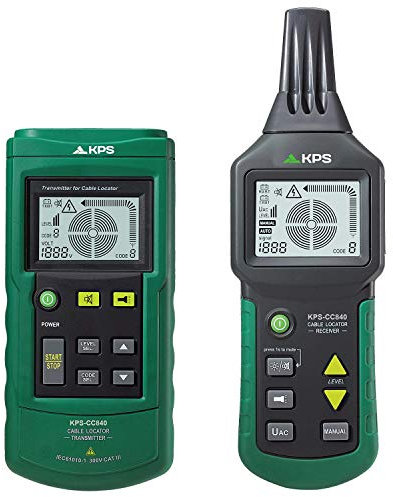 KPS-CC840 Localizador de Cables - Detector de Cortocircuitos y Roturas de Cables, Tuberías y Conductos Hasta 2.5m de Profundidad - CAT III 300V