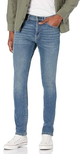 Amazon Essentials Jean Stretch Coupe Skinny - couleurs abandonnées Homme, Bleu Moyen Vintage, 42W / 34L