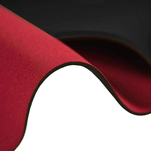 0,5m Neopren Stoff Doubleface 3mm Stretch 130cm breit Meterware in vielen tollen Farben!, Farbe:rot-schwarz