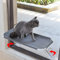 LSAIFATER Trespolo Gatto da Finestra Supporto Basso di Sicurezza in Ferro Prendisole 360° Amaca Sedile da Finestra per tutti i Gatti