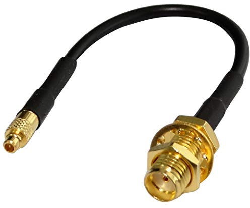 AERZETIX: Gold 10 cm Koaxial Adapterkabel SMA-B auf MMCX-A Stecker für Wireless-Geräte und Audio-Equipment
