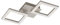 EGLO LED Deckenleuchte Huerta, Wohnzimmerlampe, 2 flammige Deckenlampe, Küchenlampe aus Metall in Silber, Kunststoff in Weiß, LED Schlafzimmerlampe warmweiß, L x B 33 cm