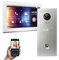 Goliath Hybrid - IP | Full-HD Video Türsprechanlage | App | 1-Fam | 1 x Full-Touchscreen 10 | Aluminium Unterputz Türstation | + Fingerprint | 180° Ultra-Weitwinkel | AV-IPS-550