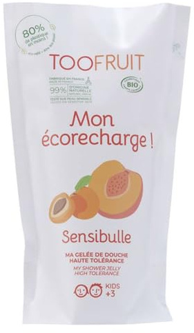 Gelée de douche bio Enfant Pêche Abricot Sensibulle Ecorecharge
