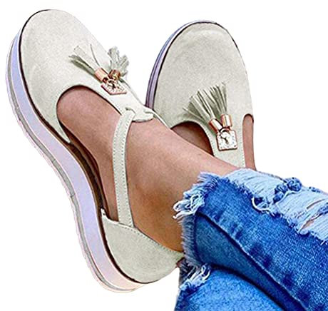 Onsoyours Sandales Femmes Plates, Chaussures Été Tongs à Talons Plats Claquettes Nu Pieds Semelle Compensée Confortable Bout Ouvert pour Filles Plage Noire B Beige 40 EU