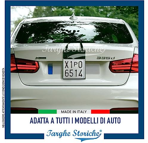 Targa Prova con Caratteri in Rilievo Punzonati, Replica Targa di Prova in Alluminio Catarifrangente - Targa Decorativa