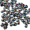 2800 Pcs Flat Back Pearls,Half Round Pearls Beads Black Color Craft Gems for Face Beauty Makeup Nail Art Phone DIY Crafts Scrapbooking Embellishments