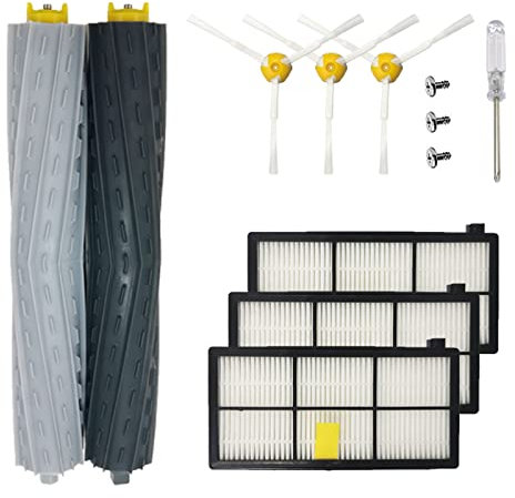 KENSHIRE Kit di ricambio 800 900 13 pezzi compatibile con iRobot Roomba 980 960 896 895 886 880 871 866 865 860 850 805 800 serie spazzola laterale in gomma rullo accessori kit