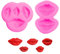 Jagowa 2PCS Silicone Lips Shape Chocolate Molds DIY Candy Lip Baking Mold Baking Toll for Chocolate Candy Jelly