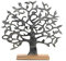 DESIGN DELIGHTS Sculpture Arbre de Vie Albero | 38x37x8 cm (lxhxp), métal, Bois de Mangue | Arbre en métal sur Socle, présentoir pour Arbre