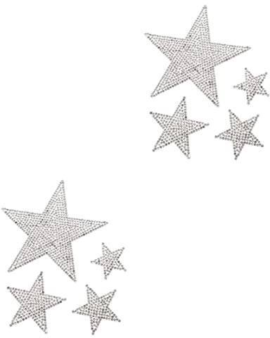 Hoement 2sätze Selbstklebende Strass-stern Autoaufkleber Glitzernde Wasserdiamant Dekoration Für Laptops Und Hochtemperaturbeständig Und Langlebig Einfache Anwendung Für Gestaltung